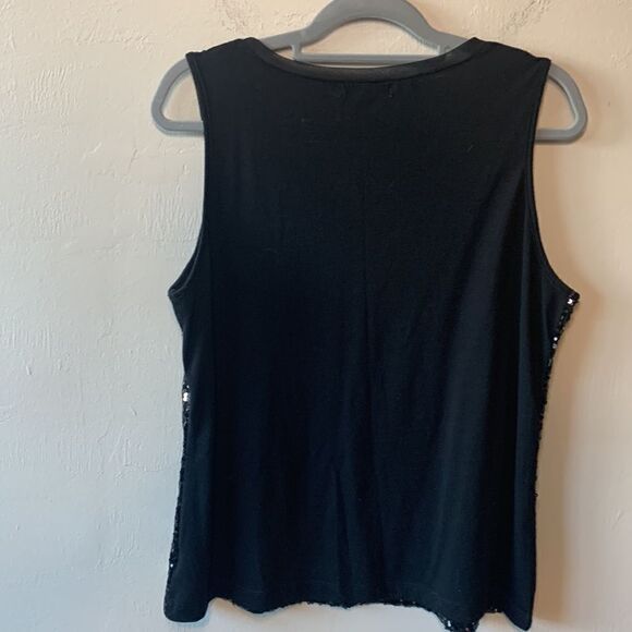 Liz Claiborne black glitter tank size XL - Picture 2 of 7